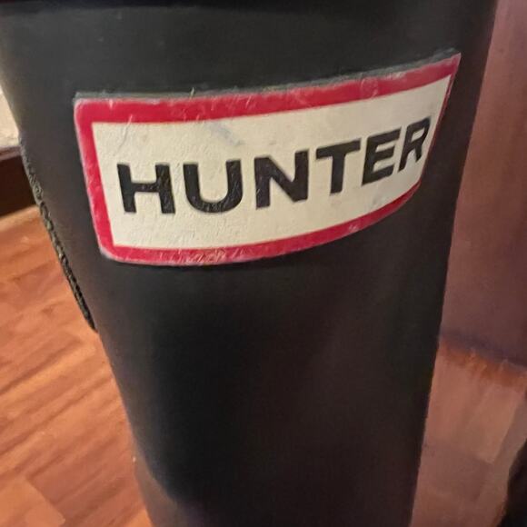 HUNTER Original Tall Rain Boots Black W23499 Size: 7M/8F - Picture 6 of 7